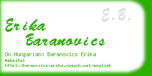 erika baranovics business card